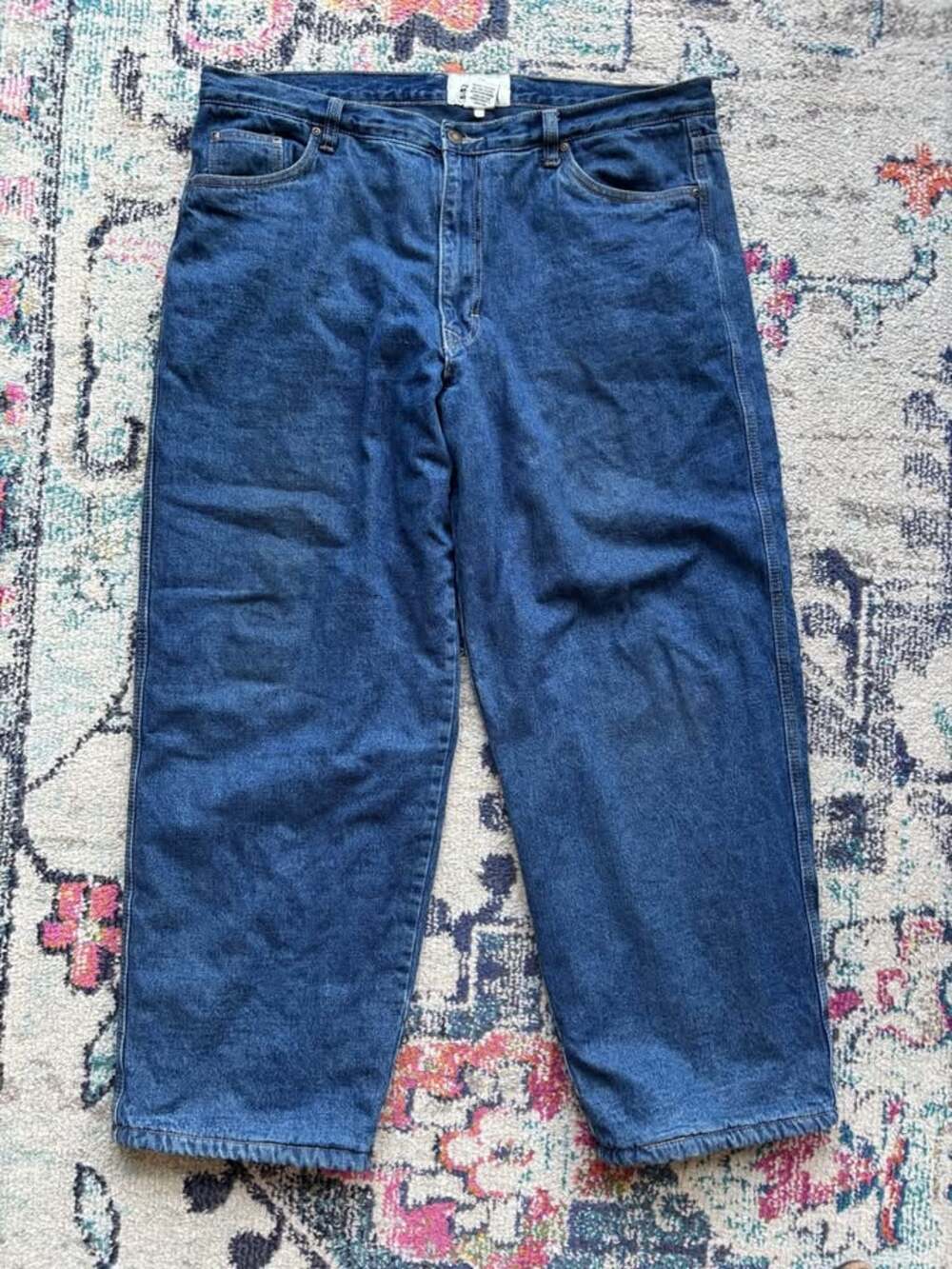 Old Mill Men's Fleece Lined Jeans 42x32 Blue Denim Insulated Winter Work Pants